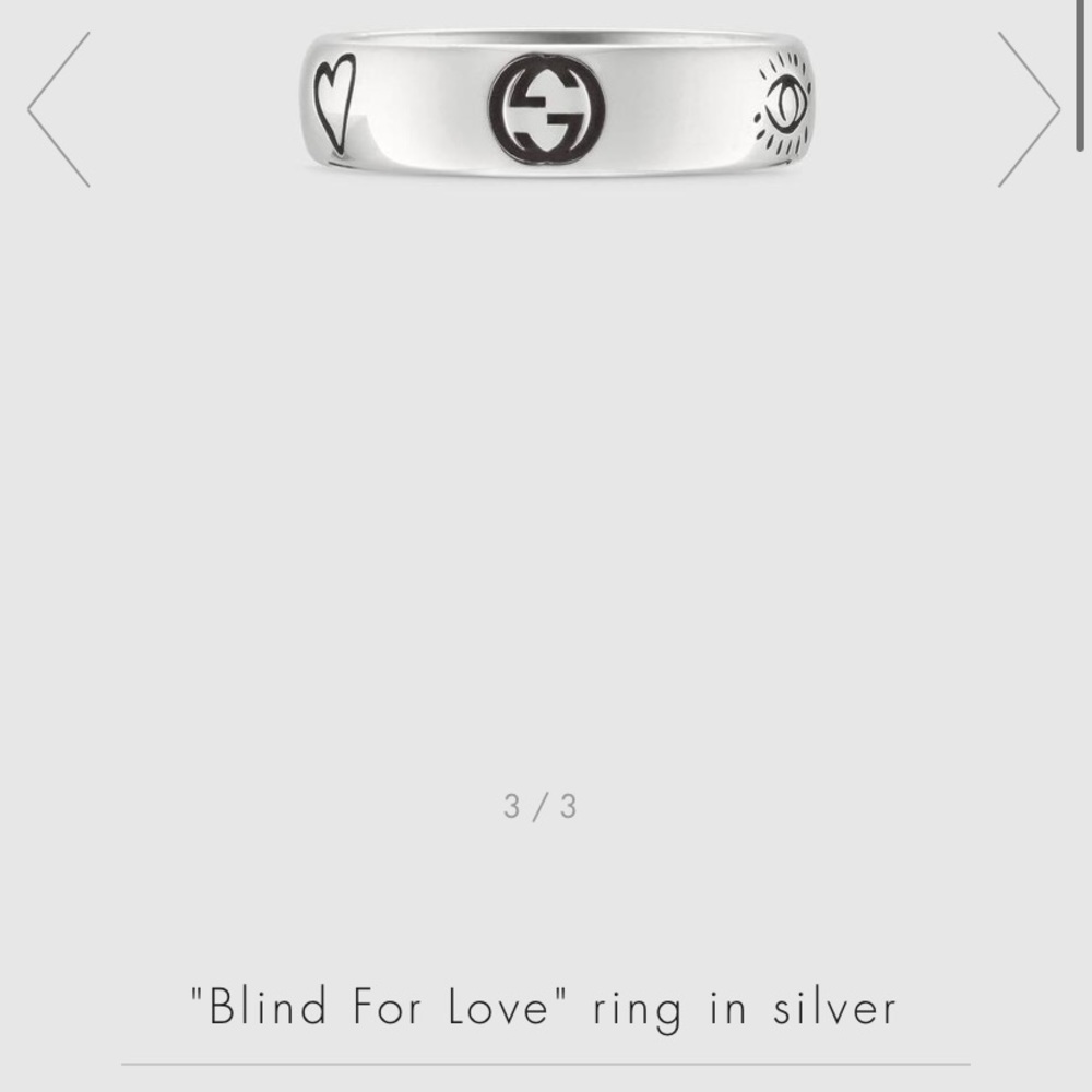 “Blind for love” GUCCI RING